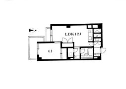 マンション白金台 1LDKの間取図画像