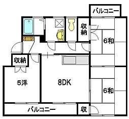 中曽ビル 3DKの間取図画像
