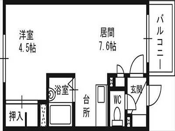 エスパシオ本郷 20201｜北海道札幌市白石区本郷通2丁目北(賃貸マンション1LDK・2階・29.88㎡)の写真 その2