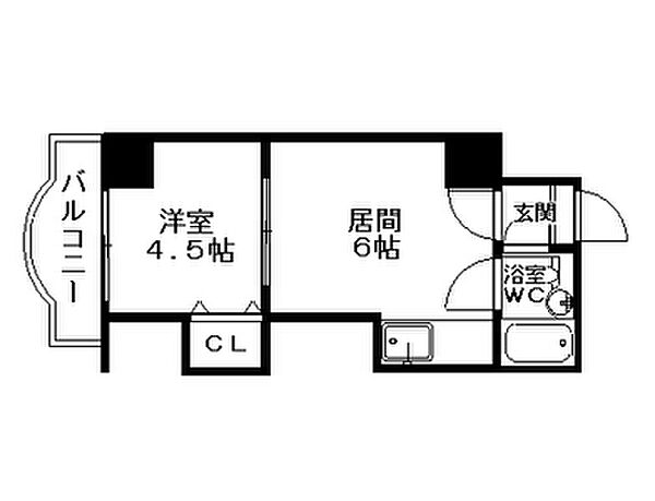 第3鈴興ハイム 00406｜北海道札幌市白石区菊水二条1丁目(賃貸マンション1DK・4階・22.12㎡)の写真 その2