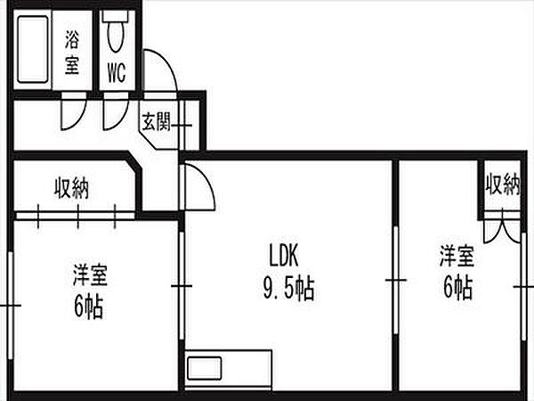 リバ・ストーリーＦ棟 00202｜北海道札幌市白石区東札幌五条6丁目(賃貸マンション2DK・2階・42.65㎡)の写真 その2