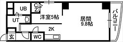 プルミエール札幌 1LDKの間取図画像