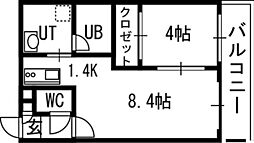 セトルクラシカル 1LDKの間取図画像