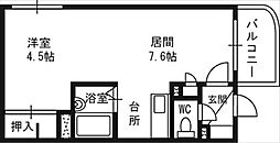 エスパシオ本郷 1LDKの間取図画像