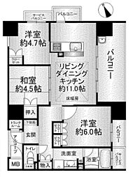 リビオ粉浜 1204 3LDKの間取り