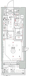 クレイシア品川戸越銀座 1Kの間取図画像