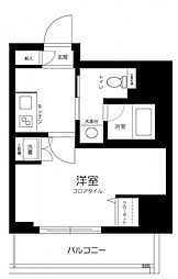 AXAS品川 1Kの間取図画像