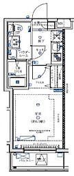 プレスト武蔵小杉 1Kの間取図画像