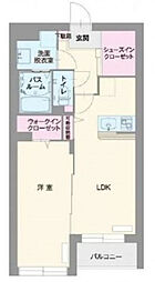 crecer 1LDKの間取図画像