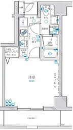 グリフィン・武蔵新城弐番館 1Kの間取図画像