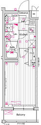 GALAHILLS武蔵小山 1Kの間取図画像