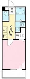 ハレルアナ 1Kの間取図画像