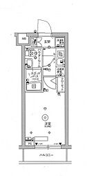 SKYCOURT品川パークサイド3 1Kの間取図画像