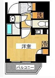 アヴァンツァーレ川崎EAST ワンルームの間取図画像