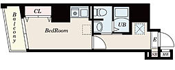 CourtTower新横浜 ワンルームの間取図画像