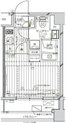 レガリス品川南大井パークサイド 1Kの間取図画像