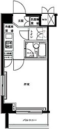 ルーブル大森伍番館 1Kの間取図画像