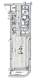 プレール・ドゥーク品川御殿山 1Kの間取図画像