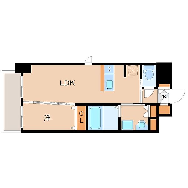 兵庫県尼崎市杭瀬本町３丁目(賃貸マンション1LDK・8階・32.10㎡)の写真 その2