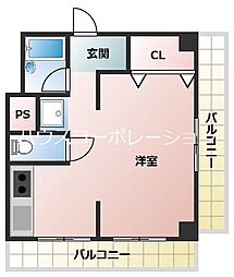 ネクステージ塚口本町 3階ワンルームの間取り