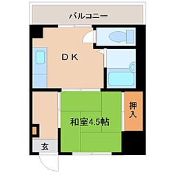 ながすDANDANHOUSE 1DKの間取図画像