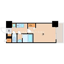 ファーストフィオーレ尼崎グランウエスト 1Kの間取図画像