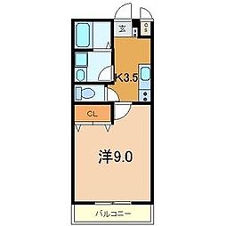 メゾン秋桜 1Kの間取図画像