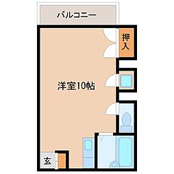 ソレイユコート ワンルームの間取図画像