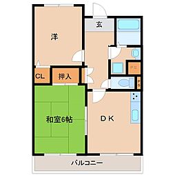 ピアントレ 2DKの間取図画像