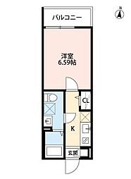 プレステージスクエア 1Kの間取図画像