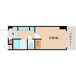 リーガルコート 1Kの間取図画像