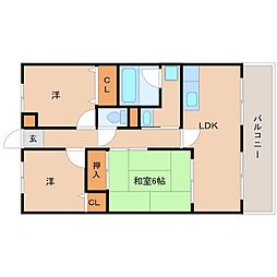 トレビアン華 3LDKの間取図画像