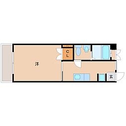 ネクステージ塚口5番館 1DKの間取図画像