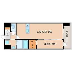 プランドール 1LDKの間取図画像
