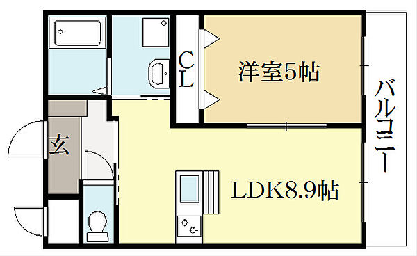 ケイズメゾンIZUTSUYA ｜京都府宇治市小倉町春日森(賃貸マンション1LDK・2階・35.00㎡)の写真 その2