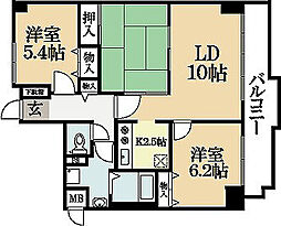 ラポート小林 3LDKの間取図画像