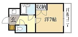 パル大久保 1Kの間取図画像