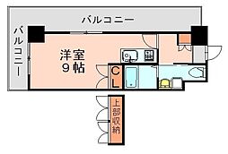 福岡市地下鉄箱崎線 馬出九大病院前駅 徒歩18分の賃貸マンション 2階1DKの間取り