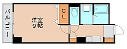 三宅ビル 1Kの間取図画像