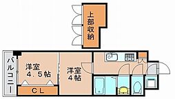 クラブオリエントNO.88マリナゲートSUN,S 2Kの間取図画像