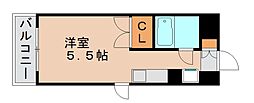 ダイナコート箱崎 ワンルームの間取図画像