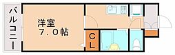インヘリッツ田原 1Kの間取図画像