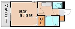アーバン箱崎 1Kの間取図画像