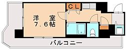 ライオンズステーションプラザ箱崎 1Kの間取図画像