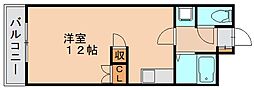 ロイヤルセブンハイツ2 ワンルームの間取図画像