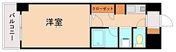 アンピールメゾン・九大前 1Kの間取図画像