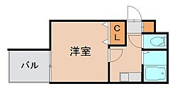 アーバン箱崎 1Kの間取図画像