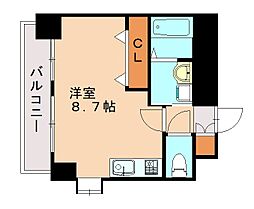 イーストガーデン九産大前 ワンルームの間取図画像