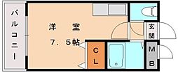 シャトレ和白 ワンルームの間取図画像