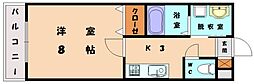 シーサイド三苫センタービル 1Kの間取図画像